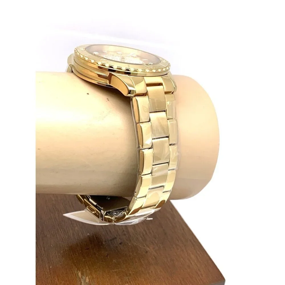 Michael Kors Women's Watch MK6911 Runway Quartz Crystals Gold Tone Steel 40mm